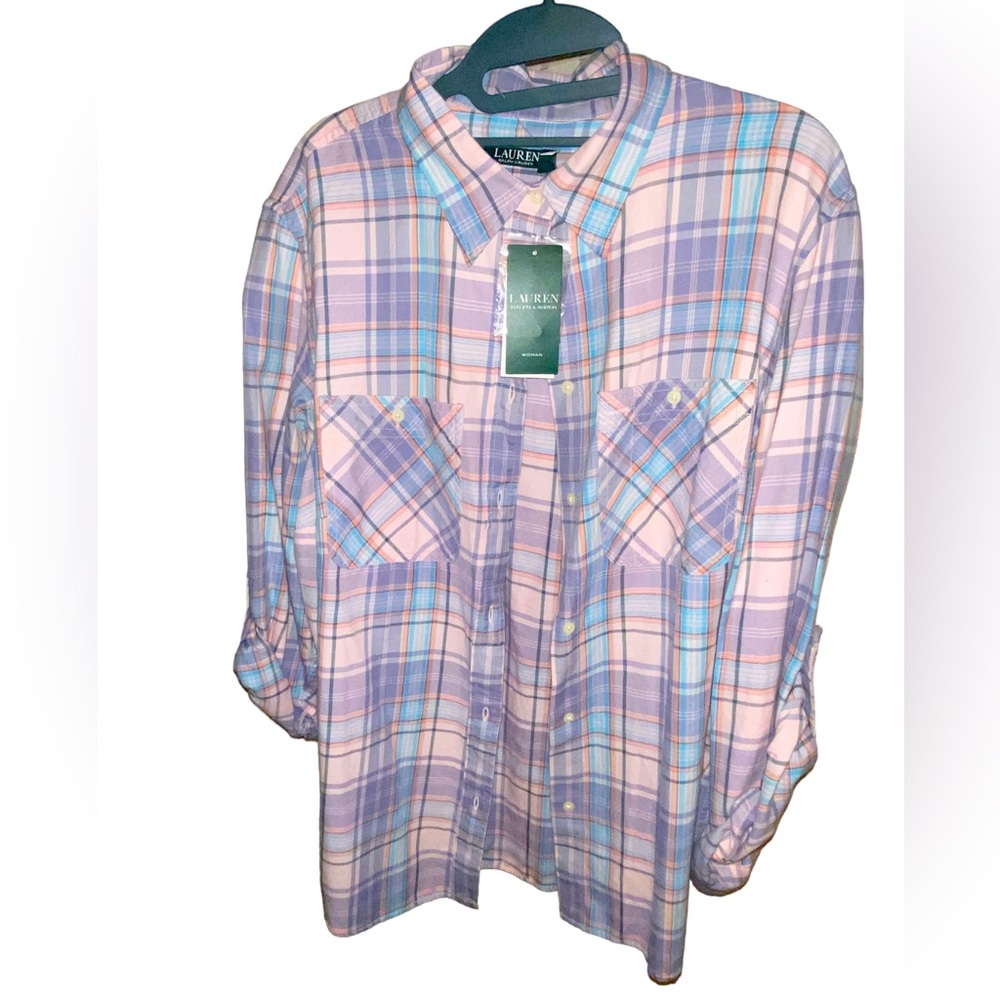 Lauren plaid button up